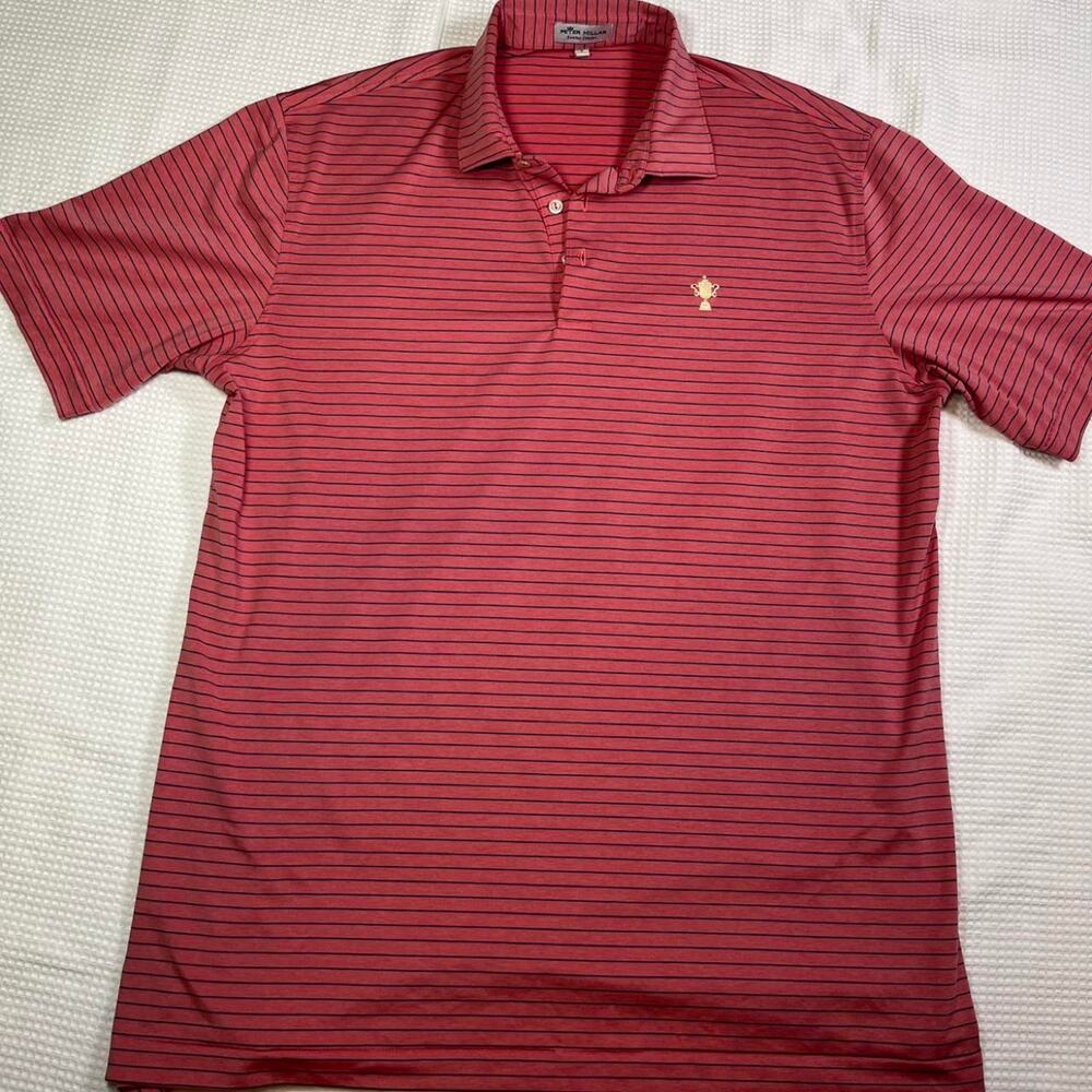Peter millar red polo shirt
